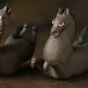 Handmade Horse Clay Tea Pet