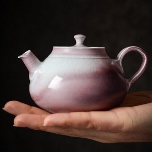 Jingdezhen景德镇 Handmade Soda Fired Pink Porcelain Teapot-Chinese gongfu tea-wares