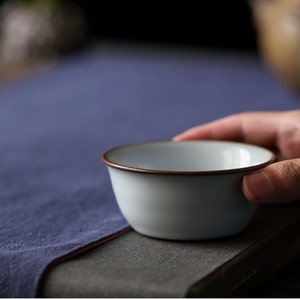 140ml Jingdezhen Guan Ware官窑 Ru Kiln Tea Cup,Master Cup