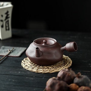 450ml Handmade Side -handle Pottery Kettle-Electronic Stove&Charcoal Stove Using Kettle