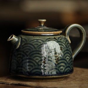 120 ml Jingdezhen Soda Burned Teapot, Falujący Teapot-Chinese Gongfu Tea-wares