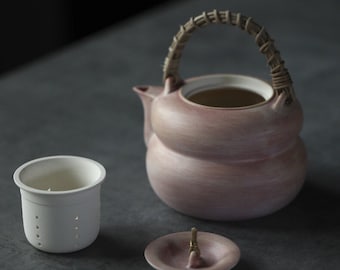 600 ml handgefertigter kürbisförmiger Wasserkocher mit Filter zum Teekochen