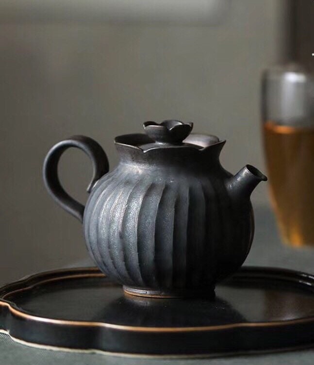 160ml Completely Handmade Pomegranate Shaped Pottery Teapot