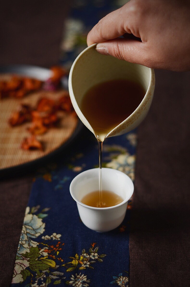 180ml Handmade Zhiye Glaze 志野釉 Thin Fair Cup/gongdaobei