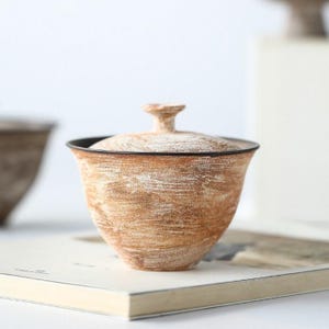 Handmade Pottery Gaiwan,Chinese Teawares