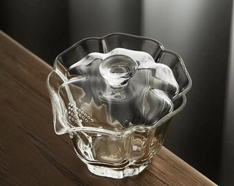 160ml Glas Gaiwan für Grüntee/Blütentee