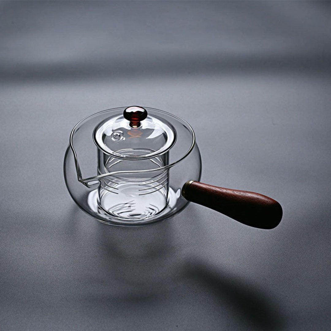 300ml Glass Side Handle Teapot,electric Stove Cooking Teapot for Aged