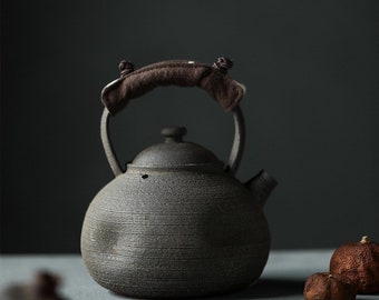 Handcraft Zisha Kettle 800ml Handmade Top-handle Clay Kettle-Electronic Kettle