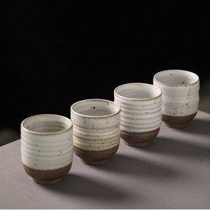 220ml Handmade Japanese Style Pottery Clay Chai Cup