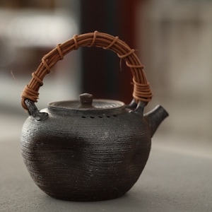 350ML Handmade Pottery Clay Kettle,Carbon Stove/Alcohol Stove Kettle,Chinese Handmade Teawares