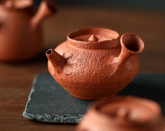 Handmade Side-handle Teapot,Zisha Clay Teapot,Handmade Pottery Teapot,Electric Stove/Carbon Stove Available