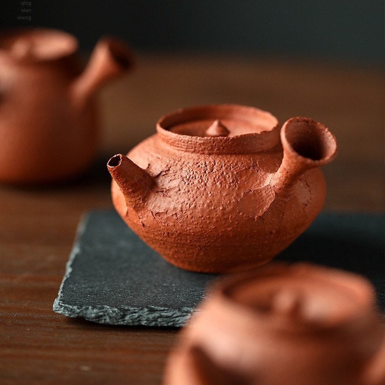 Vintage 80's Yixing Zisha Purple Clay Stamped Makers Mark