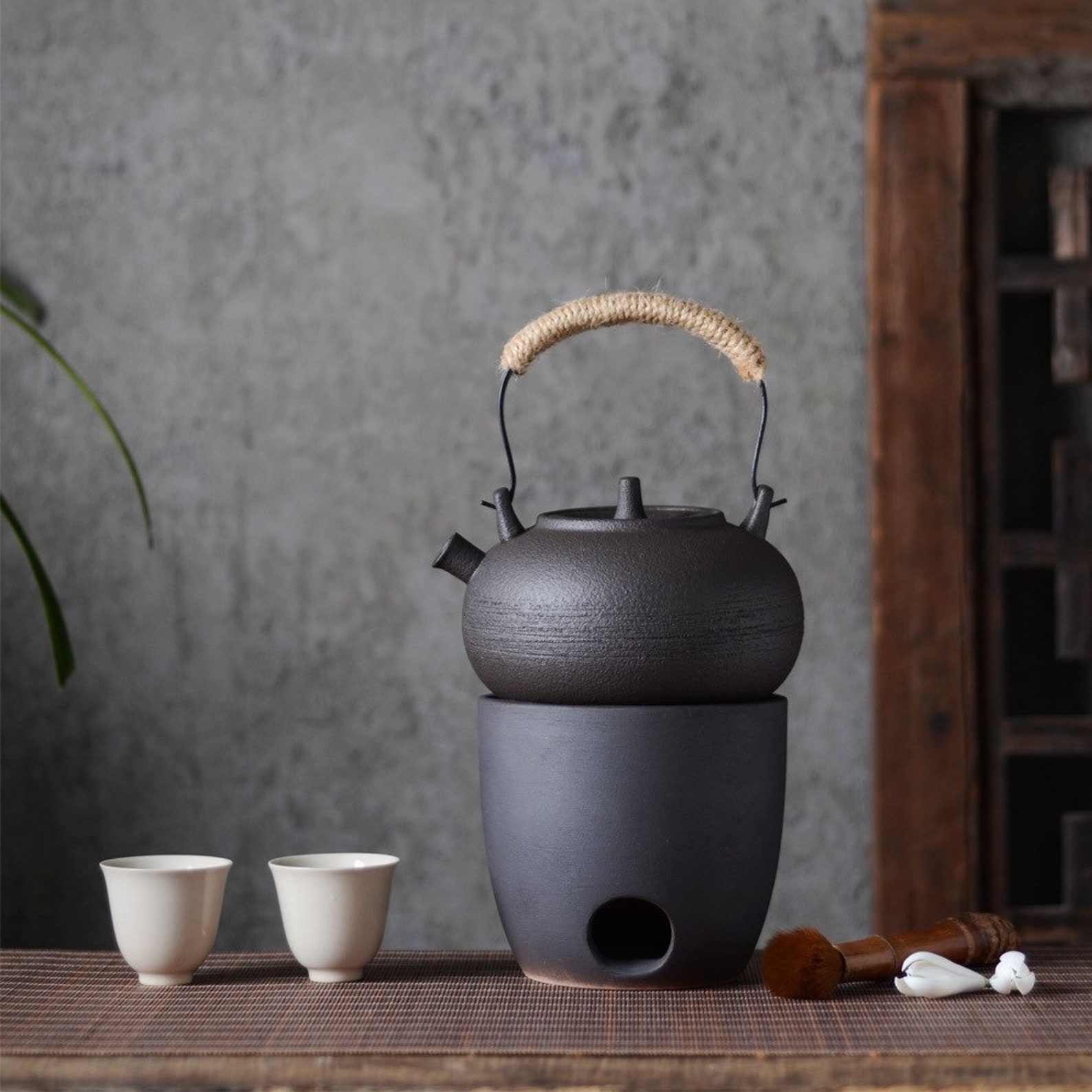 900ml handmade Cu Tao Clay kettleelectronic stove&charcoal Etsy