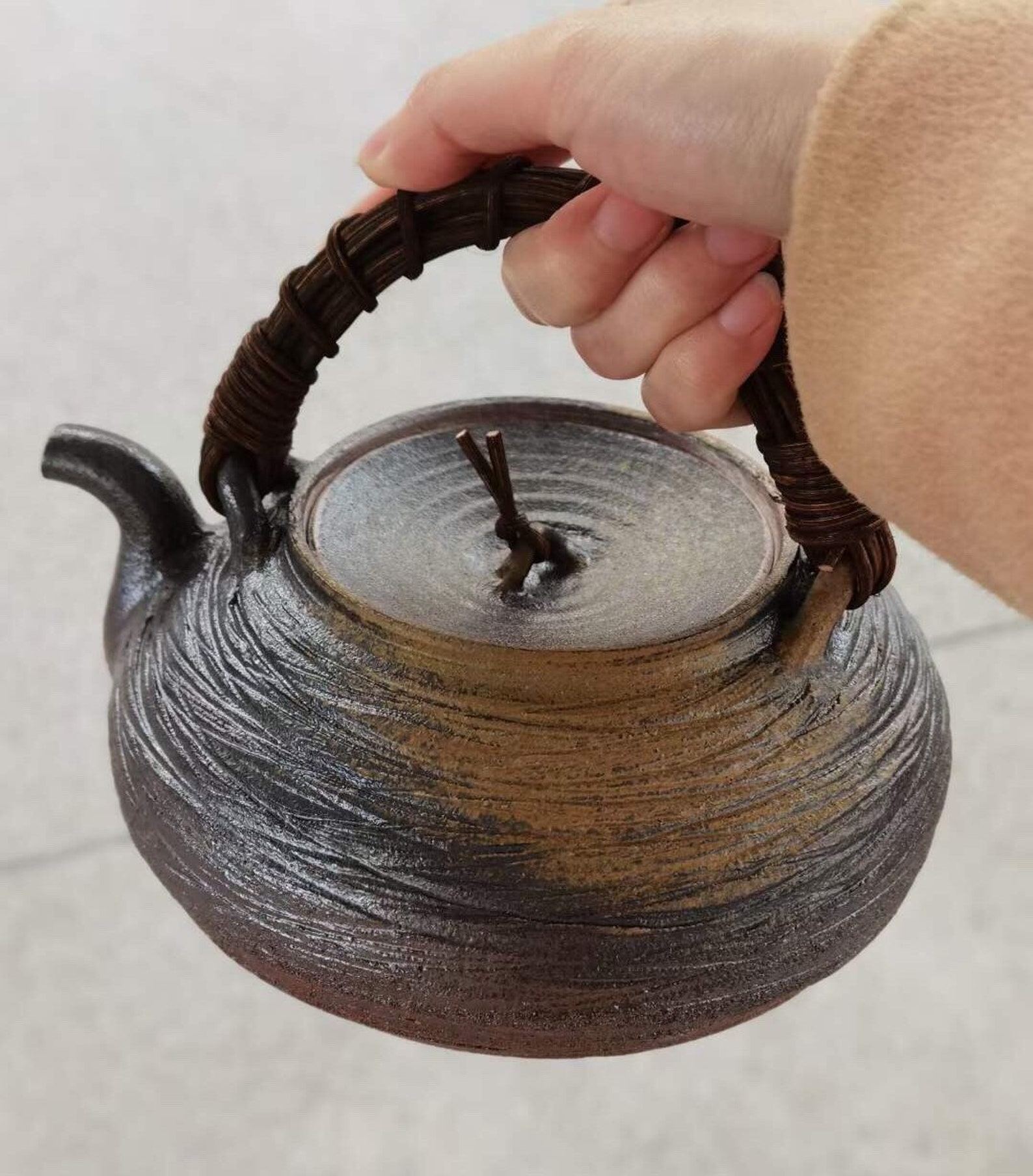 800ml Wood Fired Handmade Clay Kettleelectronic Stove Burner Etsy UK
