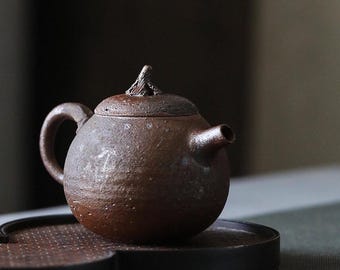 190ml Jingdezhen (景德镇) handmade pumpkin shape clay teapot