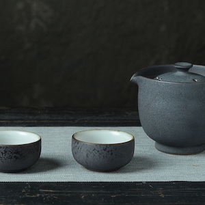 Jingdezhen Ru Kiln Green/Black/White Colors Ru Kiln Gaiwan travel tea set-Chinese gongfu teawares