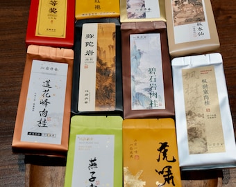 2022 Wuyi Tea Taste Sample,Da Hong Pao/Rou Gui/ Shui Xian, 10Packets,8g/packet, 85g