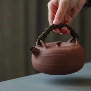 800ML Zisha red clay handmade kettle for electronic stove burner&charcoal stove