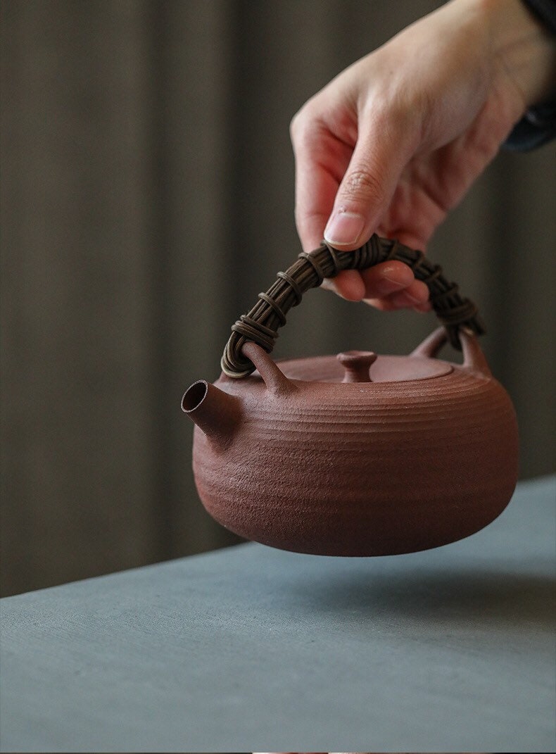 800ML Zisha red clay handmade kettle for electronic stove burner&charcoal stove