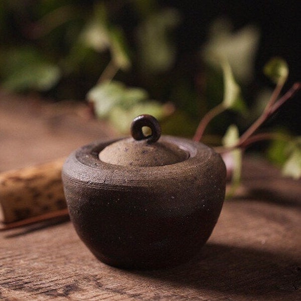 200ml Apple-shape Pottery Tea Jar