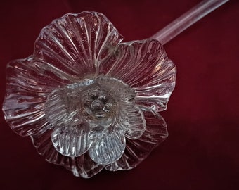 Venetian Chandelier Flower Clear Approx. 295mm High Slight Damage