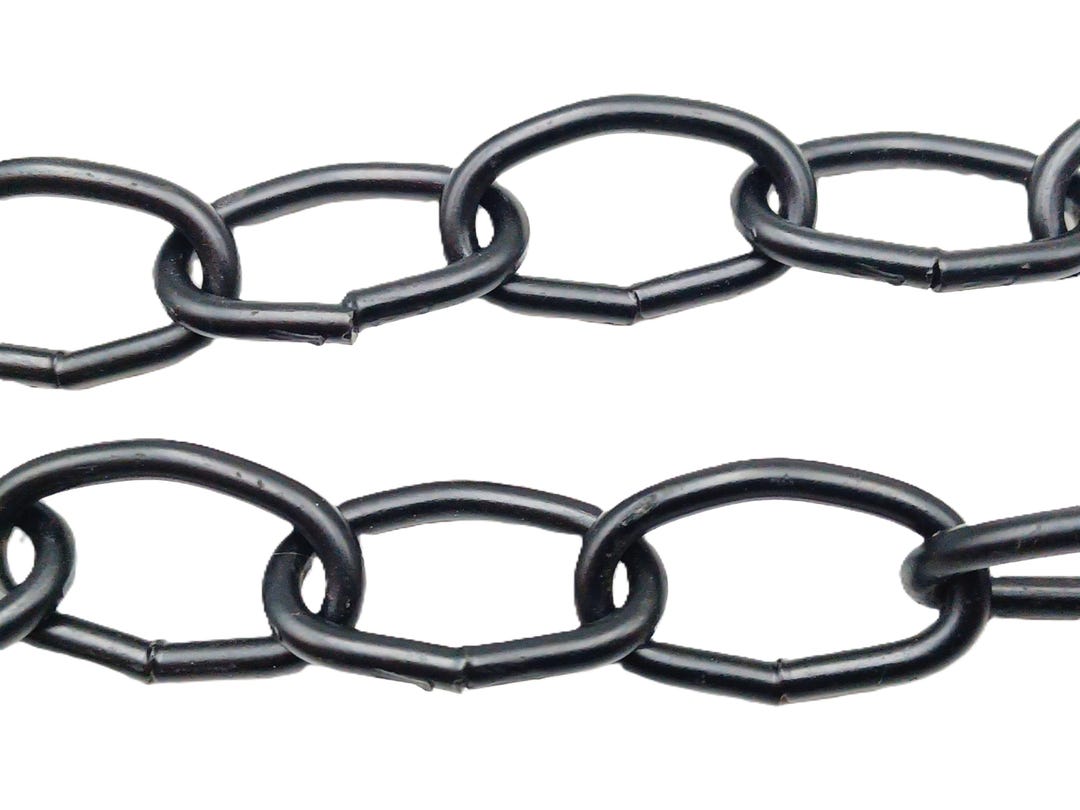 One Inch Chain Black Chandelier Chain: 1-inch Welded Links, 50kg Load (half Metre ...