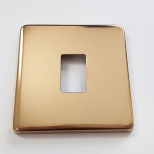 Polished Brass Switch Conversion Cover Plate Plated Steel Single or Double