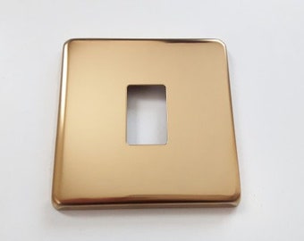 Polished Brass Switch Conversion Cover Plate Plated Steel Single or Double