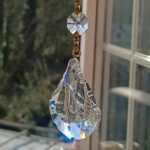 Crystal Suncatcher SeaShell Crystal Drop And Seven Crystal Buttons