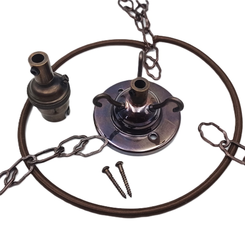 Celing Chain Set Ceiling Rose Pendant Set - Etsy UK
