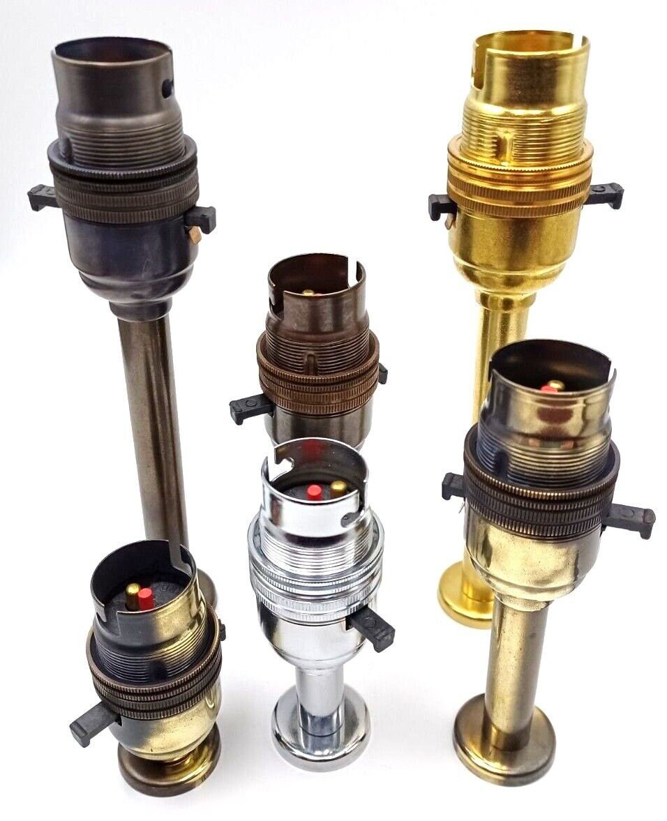 Switched Pedestal Lamp Holder B22 Choice of Finish and Height Pack