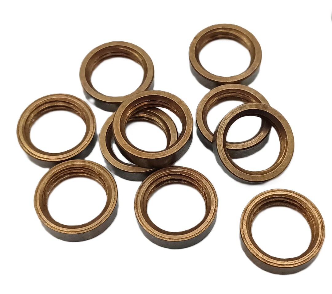 M10 Threaded Ring Nuts in Antique Brass Finish - Etsy UK