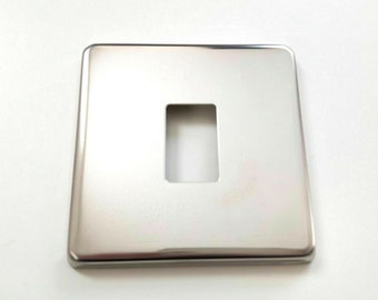 Polished chrome Switch Conversion Cover Plate Plated Steel Single or Double