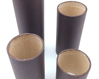 Dark Brown Chandelier Candle Tubes: Plain Card, 32mm Internal Diameter (Pack of 5)