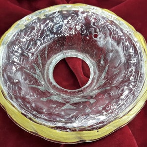 Murano Bobeche Yellow And Clear Circa 1900 RARE - One Only