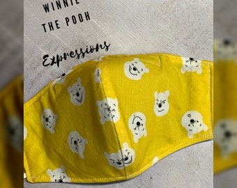 Winnie the Pooh Expressions Mask  ( Refer to Photos for Measurement Instructions )
