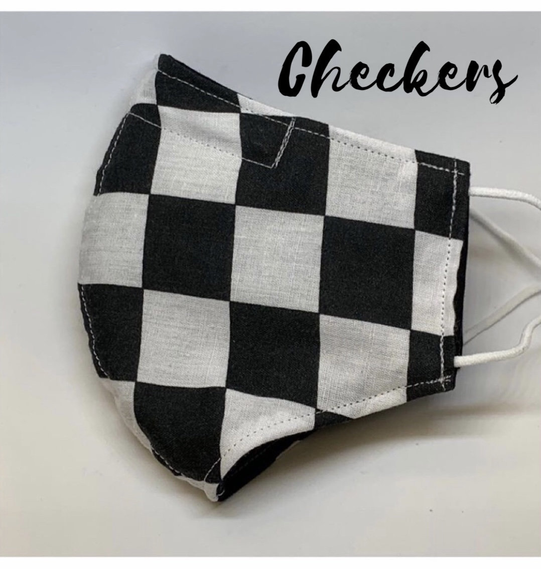 Checkers Mask ( Refer to Photos for Measurement Instructions )