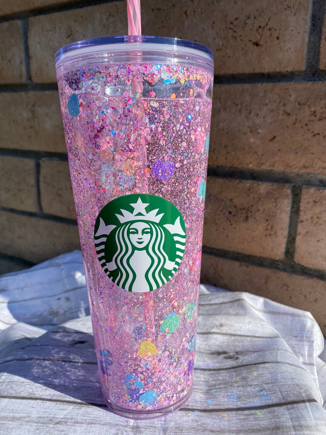 Starbucks Conversation Heart Glitter Tumbler Valentines Day Tumbler