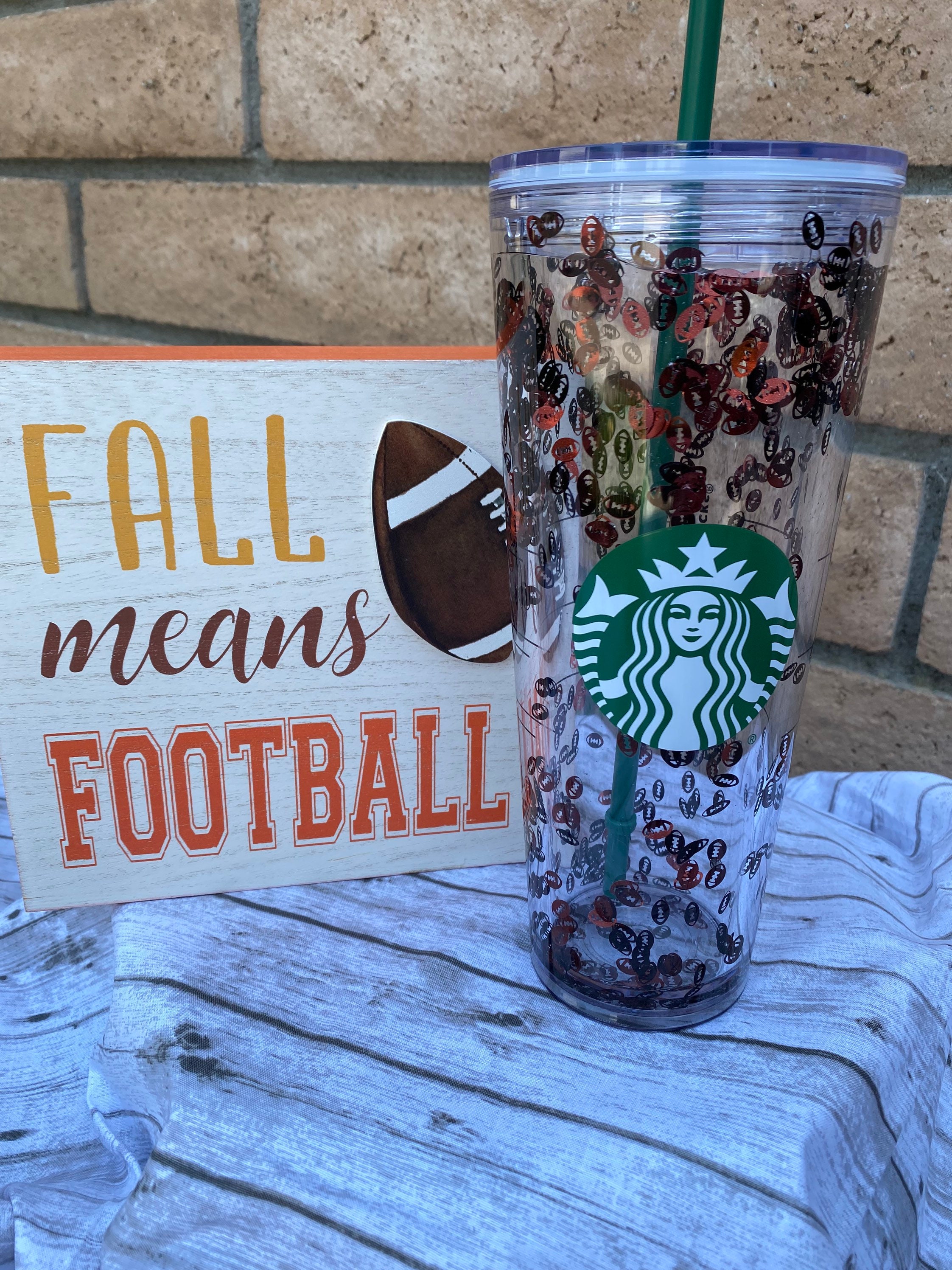Starbucks Football Tumbler Football Tumbler Football Cup Venti Size