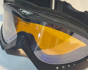 Vintage Uvex snow goggles women supervision with Swarovski crystals