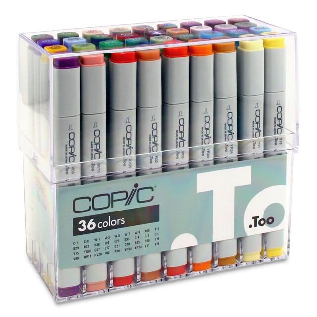 Copic Original Marker Set 36 Basic Colors Etsy