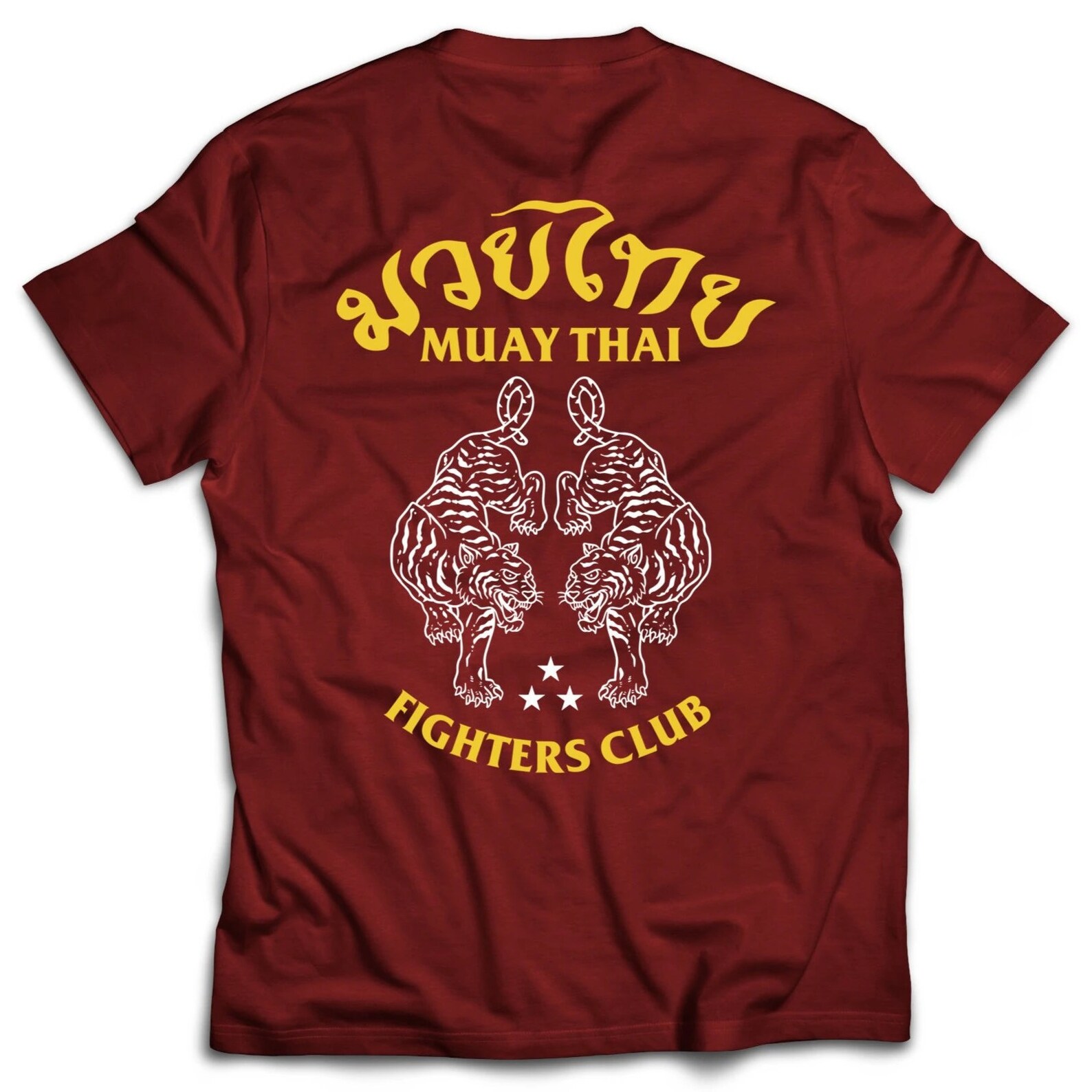 Muay Thai Twin Tiger TShirt Red Etsy
