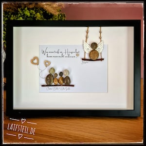 Steinbild 23x32cm liebevoll gestaltet zur Trauer, Verlust, Gedenken an einen lieben Menschen, Seelentier!  Personalisiert Handmade