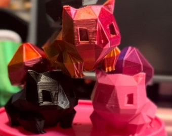 Low Poly Clicker Bulbasaur /Mechanical Switch Fidget Toy/Random Colors/ 3D Prints/ Articulated Toys/ As Seen On TikTok