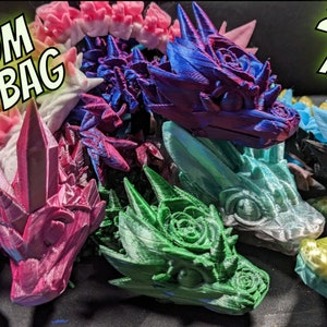 3D Printed/CinderWing3D/Random Grab Bags/ 2 Adult, 2 Baby Dragons or 2 Wyverns/Ready To Go/ Fidget Toy/ As Seen on Tiktok/ 3D Print/