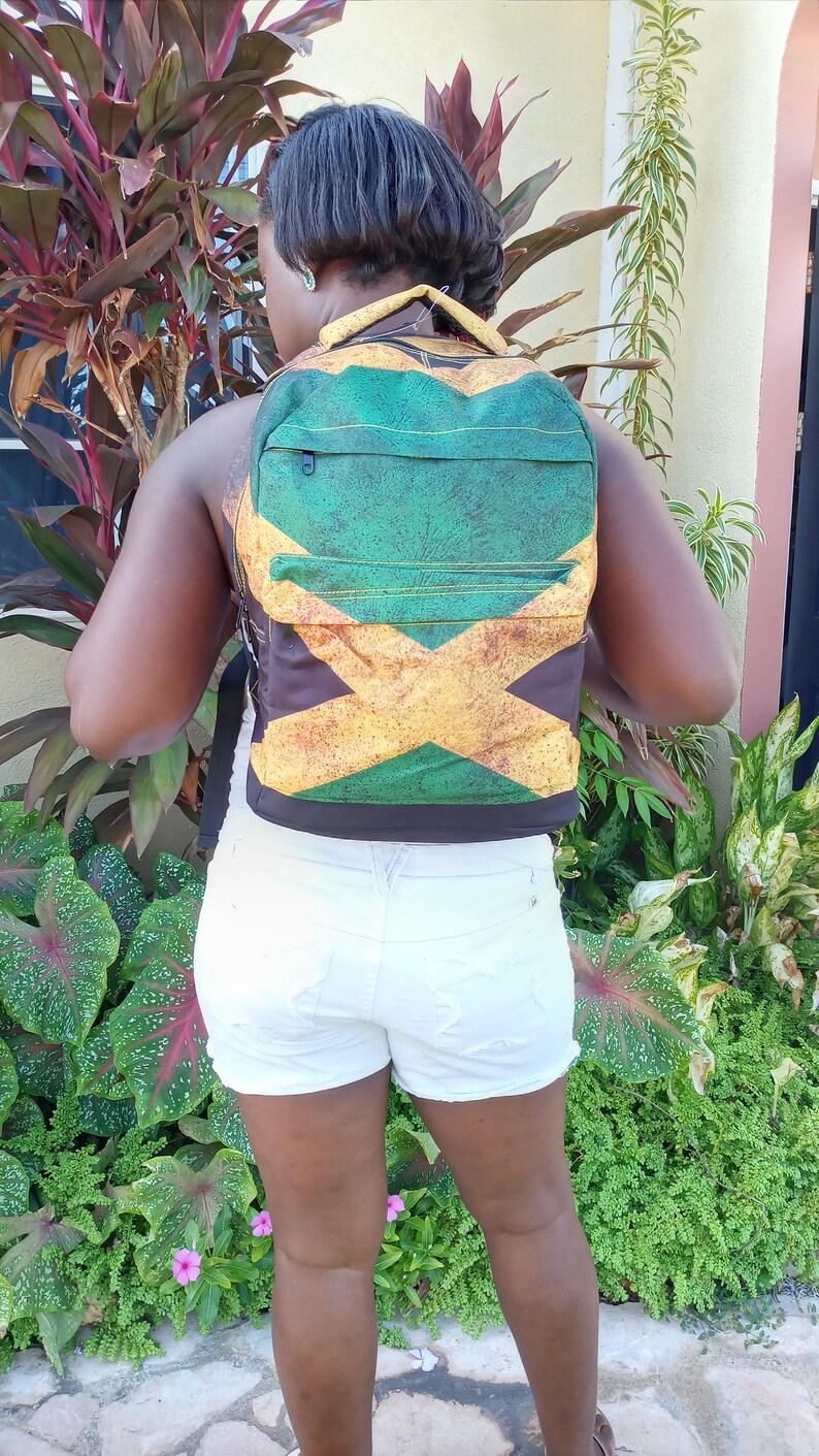 Jamaica's Backpack flag Knapsack Etsy