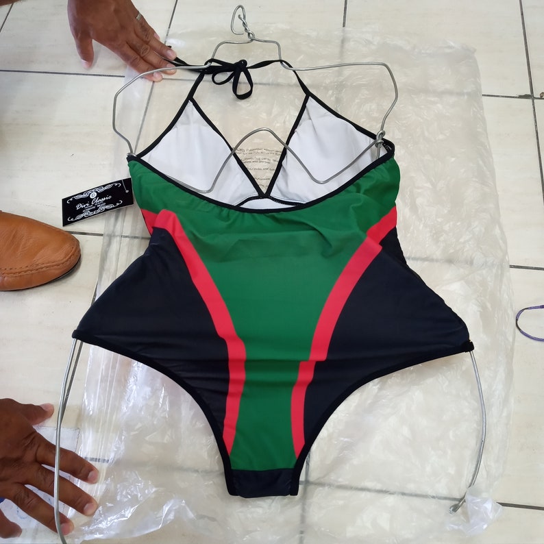 Jamaican Rasta Colours One Piece Bikini Etsy