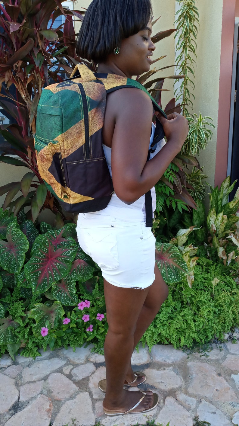 Jamaica's Backpack flag Knapsack Etsy