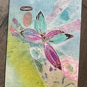 Carte d'art imprimée, ange, aquarelle.