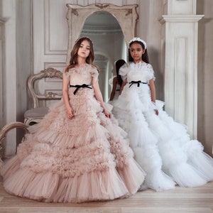 White dress with frills hotsell